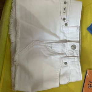 2T EUC Ralph Lauren white denim skirt